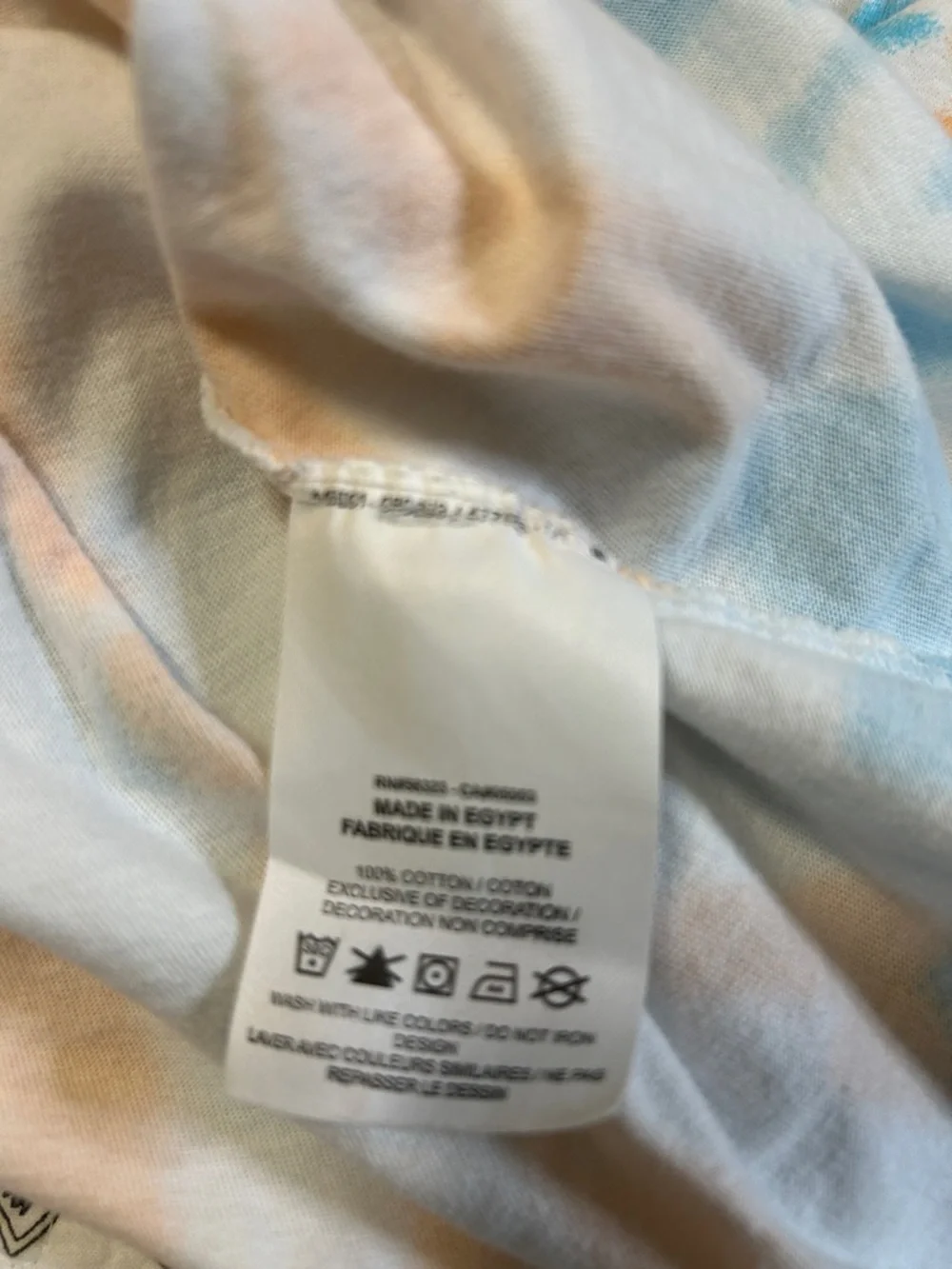Nike Pink Graphic Tie-Dye Tee with Blue and Orange Accents - Picture 5 of 6